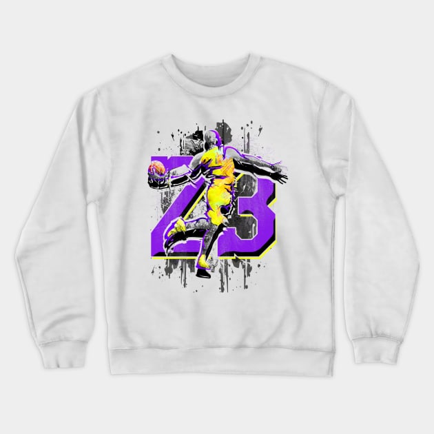 LA Lakers | LeBron James | Los Angeles Crewneck Sweatshirt by BabyYodaSticker